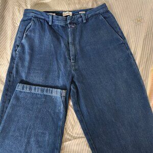 Closed ultra high waisted raw denim jeans